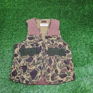Vintage 90s Black-Sheep Duck Camo Vest Medium 22x25 Hunting